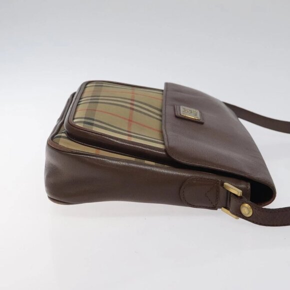 Burberrys Nova Check Shoulder Bag Canvas Beige Auth BA1938 - Picture 4 of 15